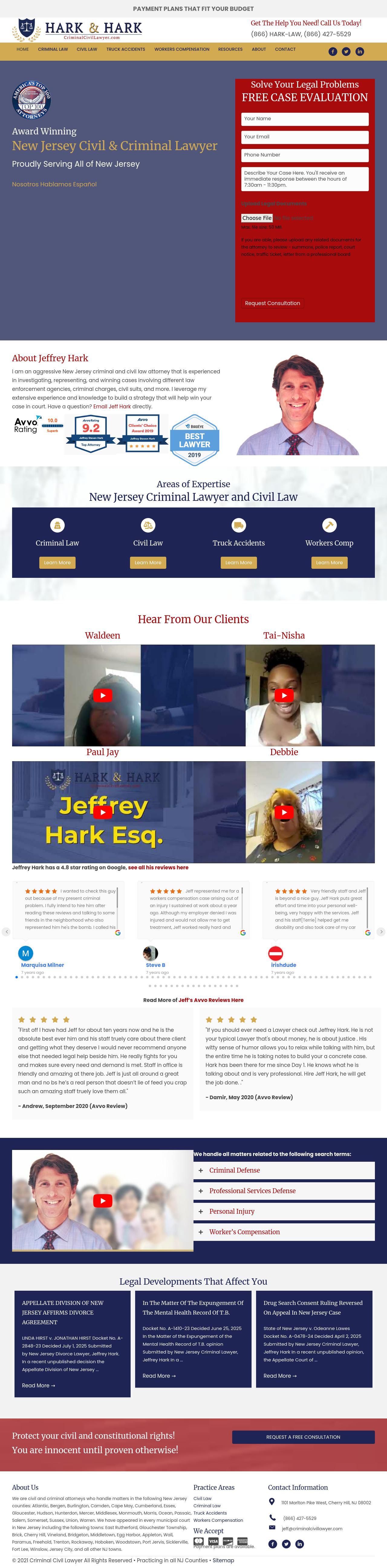 Jeffrey S. Hark - Cherry Hill NJ Lawyers