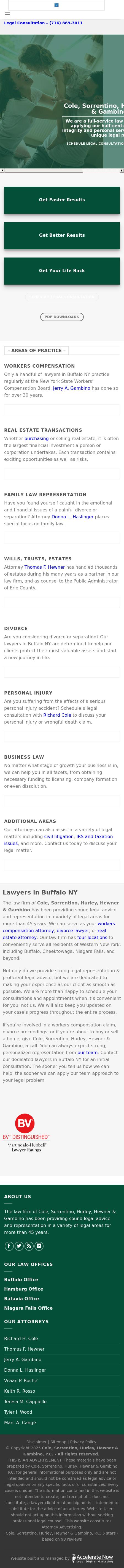 Cole, Sorrentino, Hurley, Hewner & Gambino, P.C. - Niagara Falls NY Lawyers