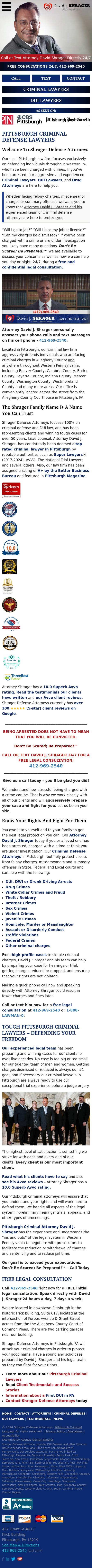 David J. Shrager - Pittsburgh PA Lawyers