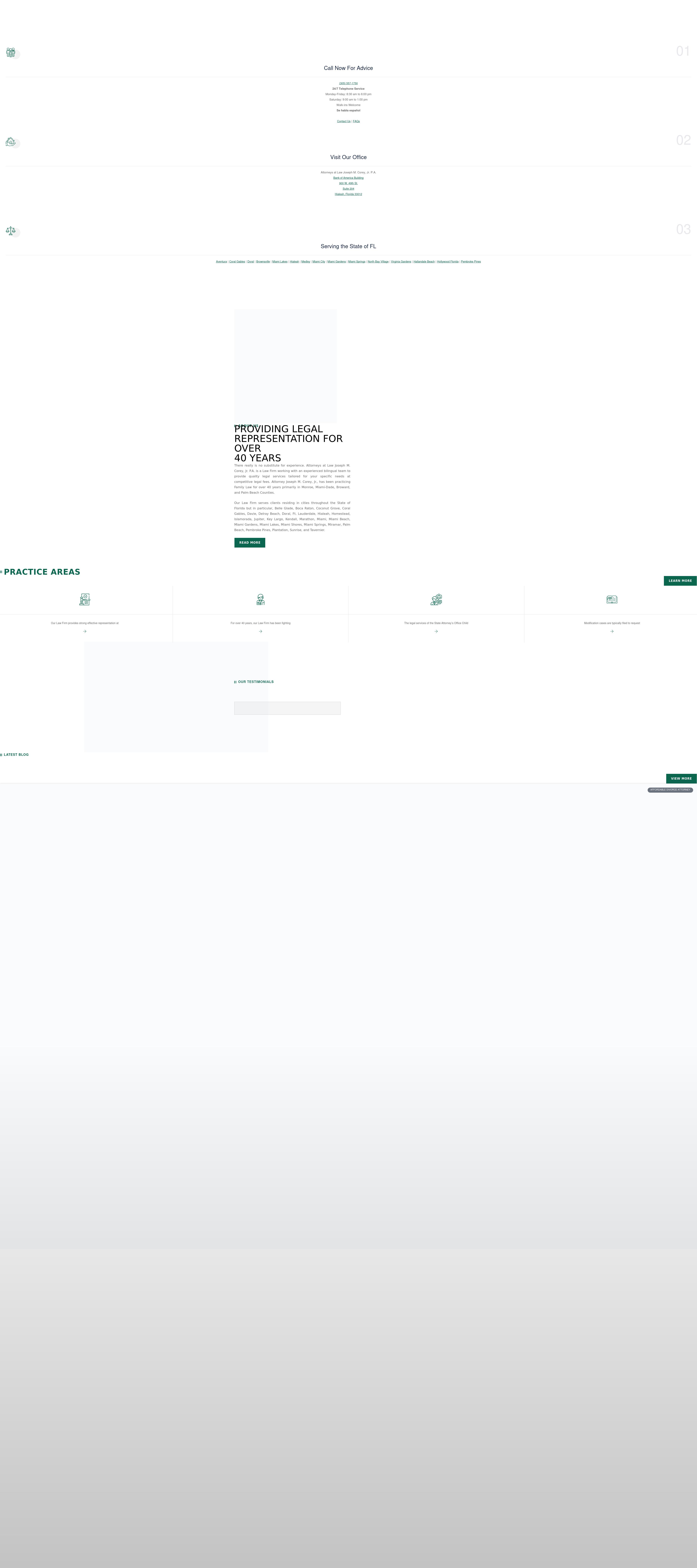 Attorneys at Law Joseph M Corey - Hialeah FL Lawyers