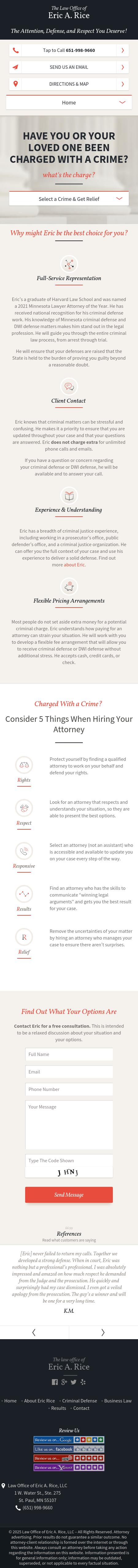 Law Office of Eric A. Rice, LLC - St. Paul MN Lawyers
