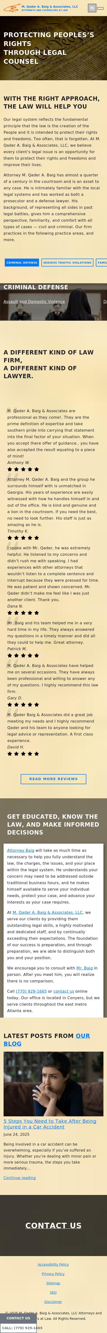 M. Qader A. Baig & Associates, LLC - Conyers GA Lawyers