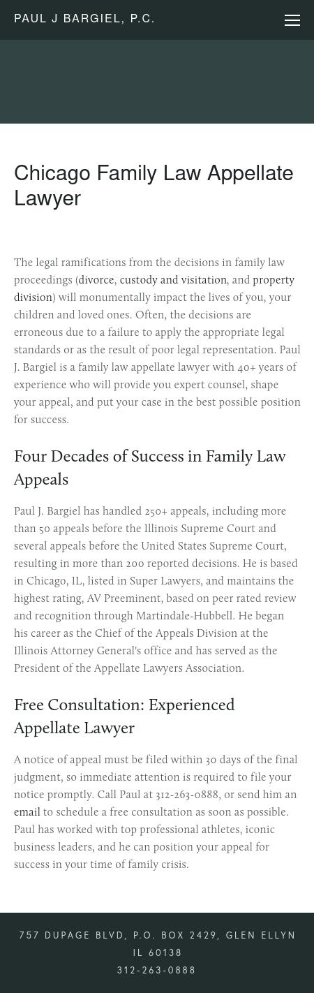 Paul J. Bargiel, P.C. - Chicago IL Lawyers