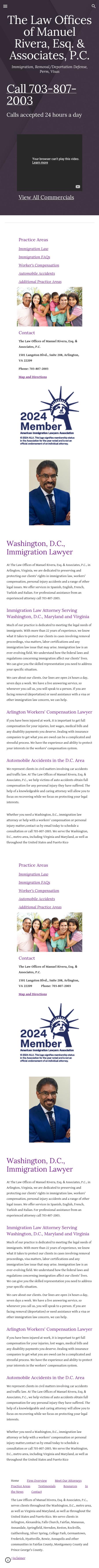 The Law Offices of Manuel Rivera, Esq. & Associates, P.C. - Arlington VA Lawyers