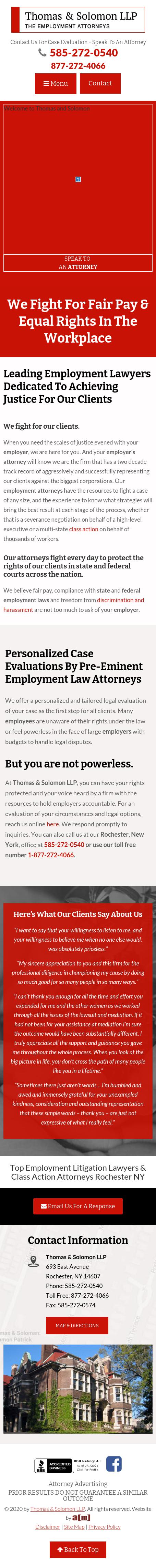 Thomas & Solomon, LLP - Rochester NY Lawyers