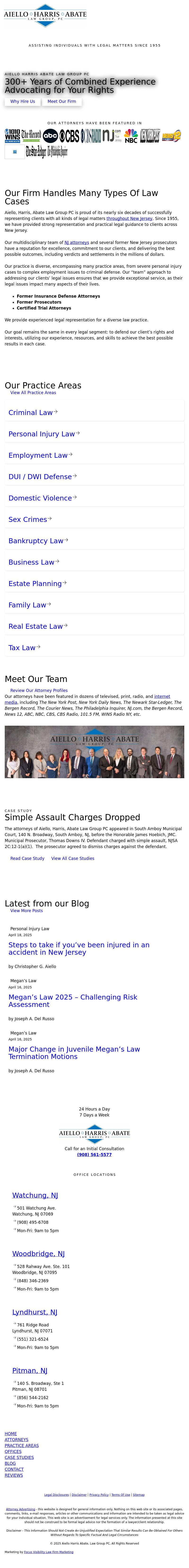 Aiello, Harris, Marth, Tunnero, Pastor & Schiffman, PC Attorneys At Law - Dover  NJ Lawyers