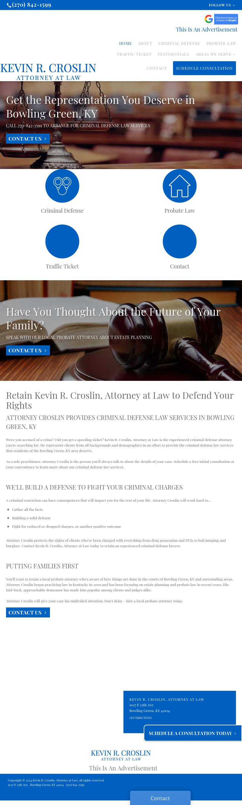 Kevin R. Croslin, Attorney at Law - Bowling Green KY Lawyers