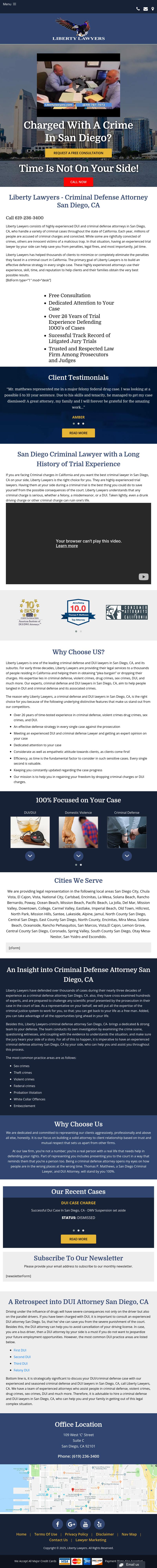 Law Offices of Thomas P. Matthews - San Diego CA Lawyers