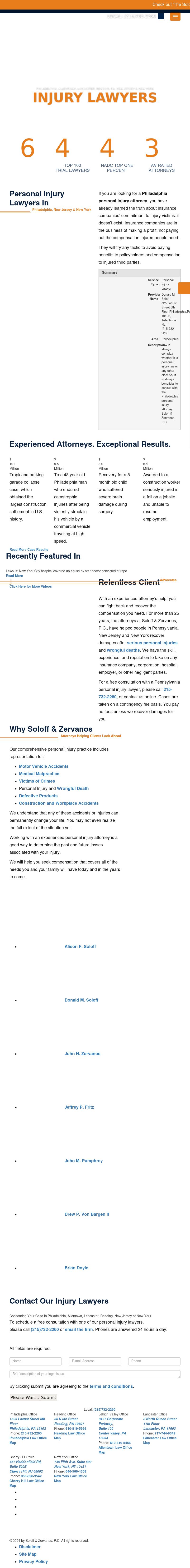 Soloff & Zervanos, P.C. - Allentown PA Lawyers