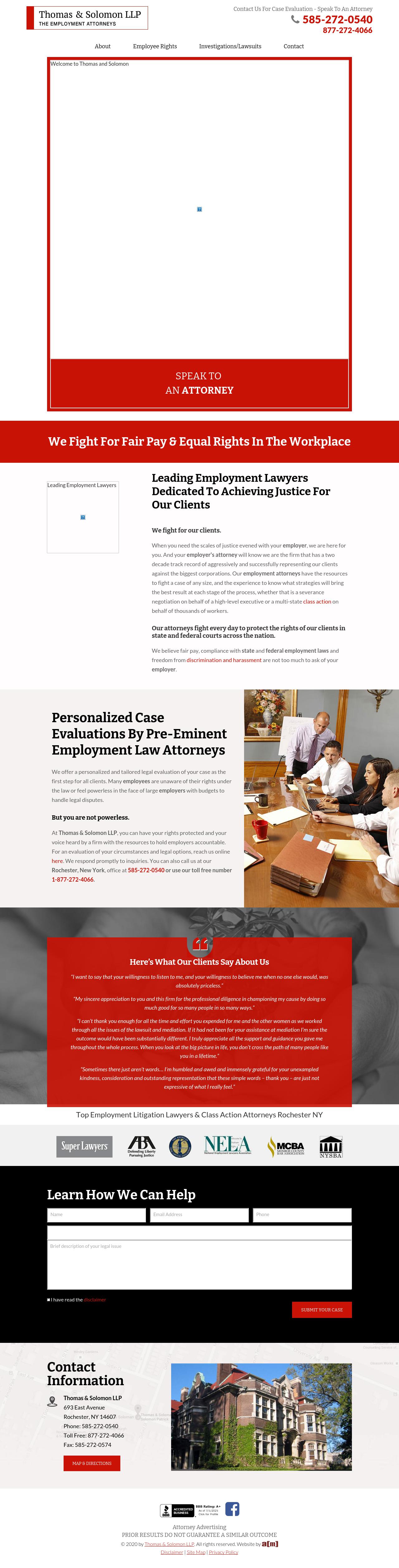 Thomas & Solomon, LLP - Rochester NY Lawyers